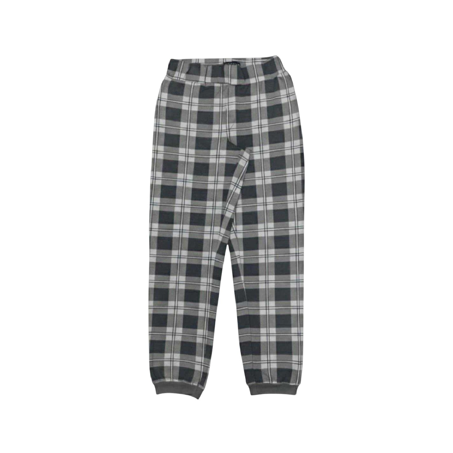 Charcoal - Side - Howick Mens Checked Long Pyjama Set
