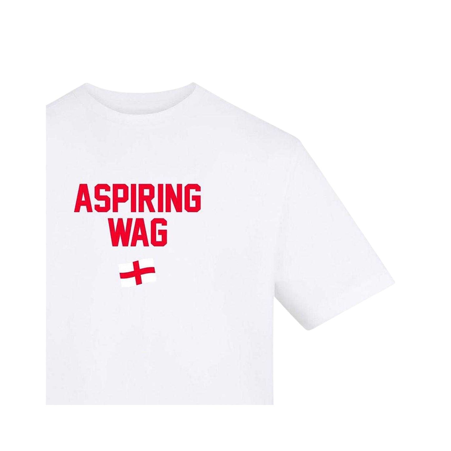 White - Side - AWD Womens-Ladies Wag Flag T-Shirt