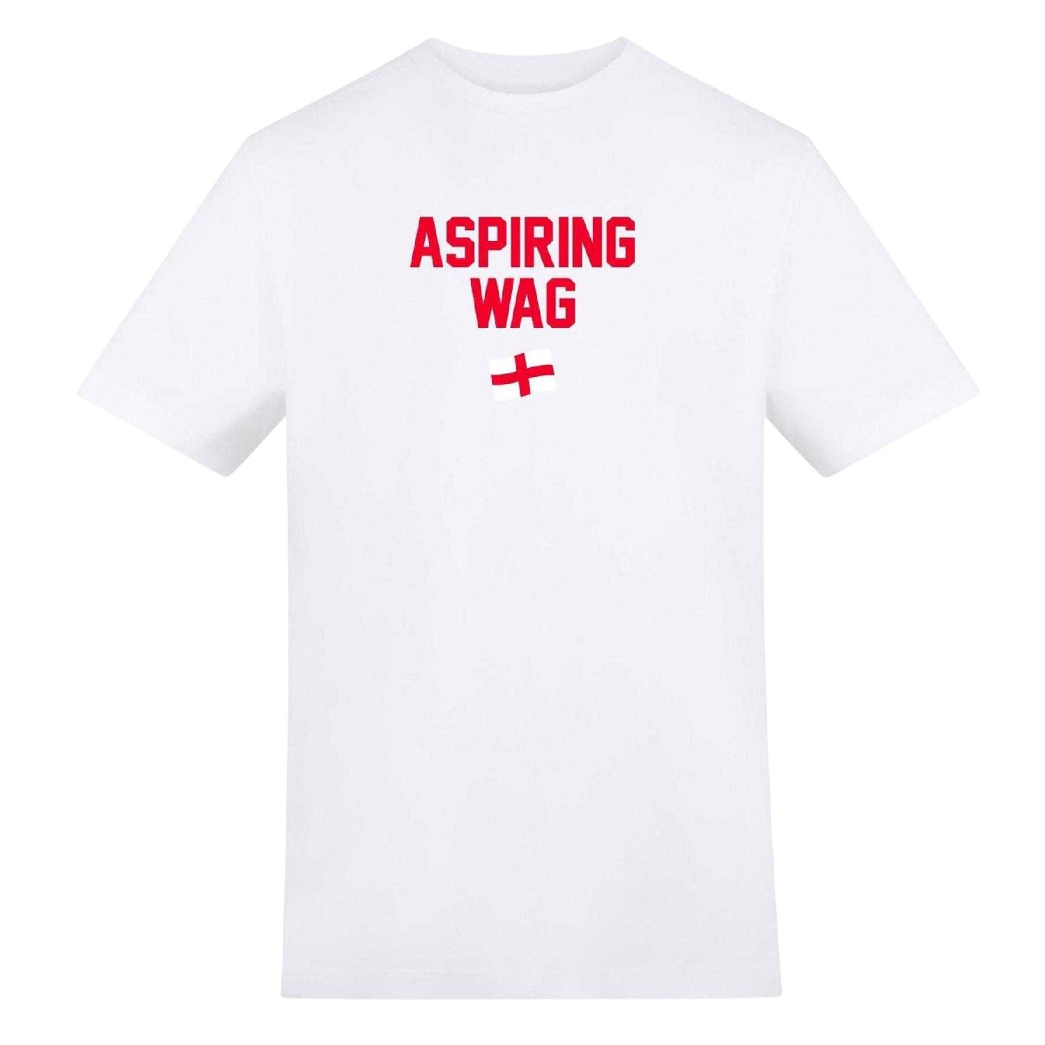 White - Front - AWD Womens-Ladies Wag Flag T-Shirt