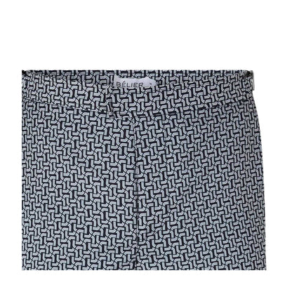Black - Side - Belier Mens Chain Print Swim Shorts