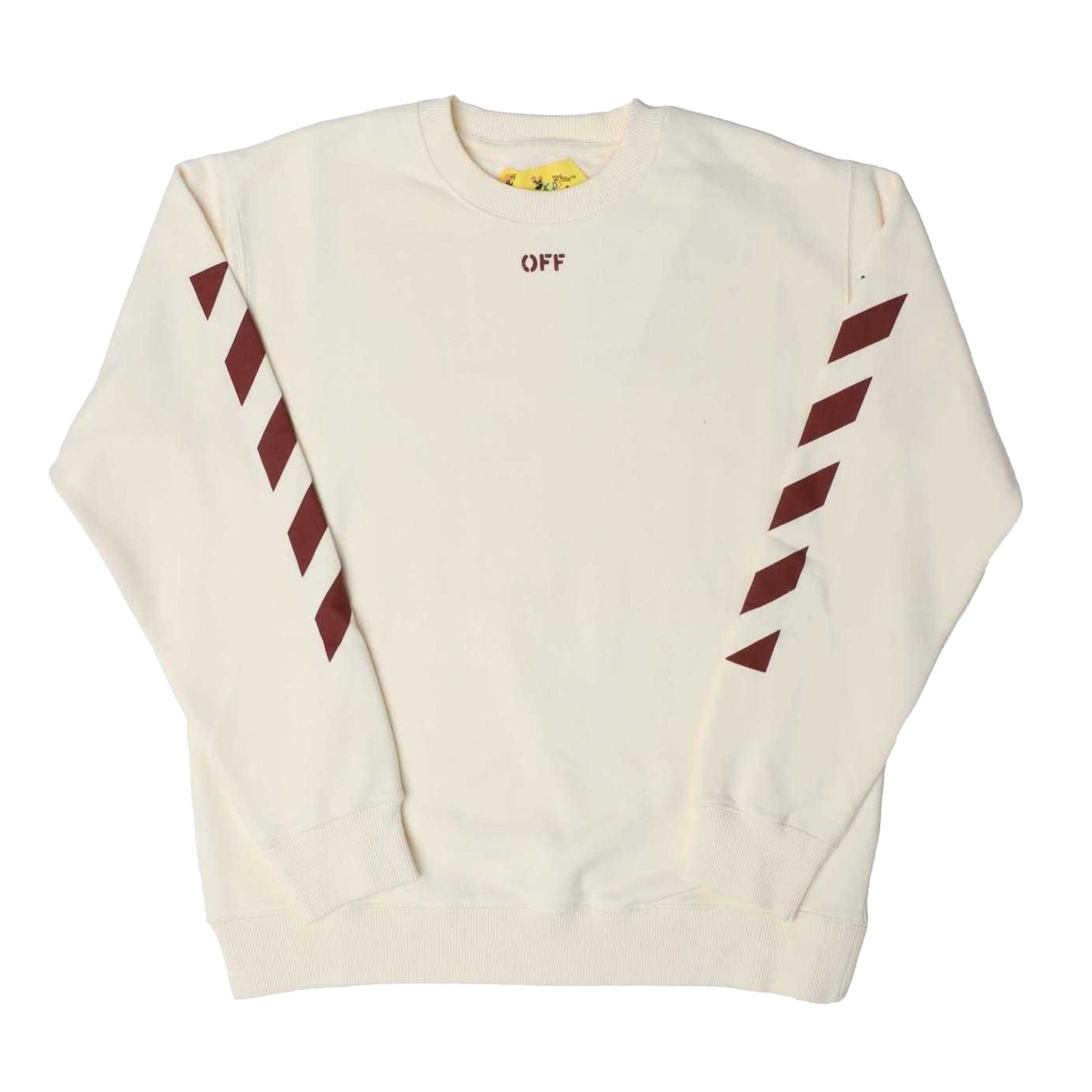 Off White - Front - Off White Childrens-Kids Crew Neck Sweatshirt