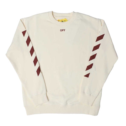 Off White - Front - Off White Childrens-Kids Crew Neck Sweatshirt