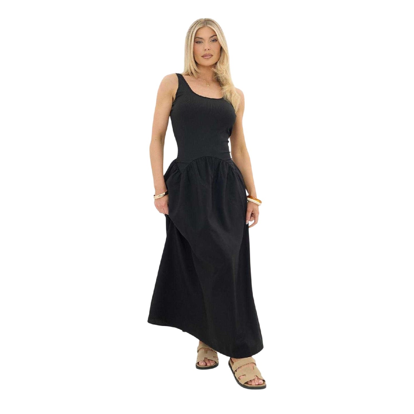 Black - Front - I Saw It First Womens-Ladies Woven Maxi Dress