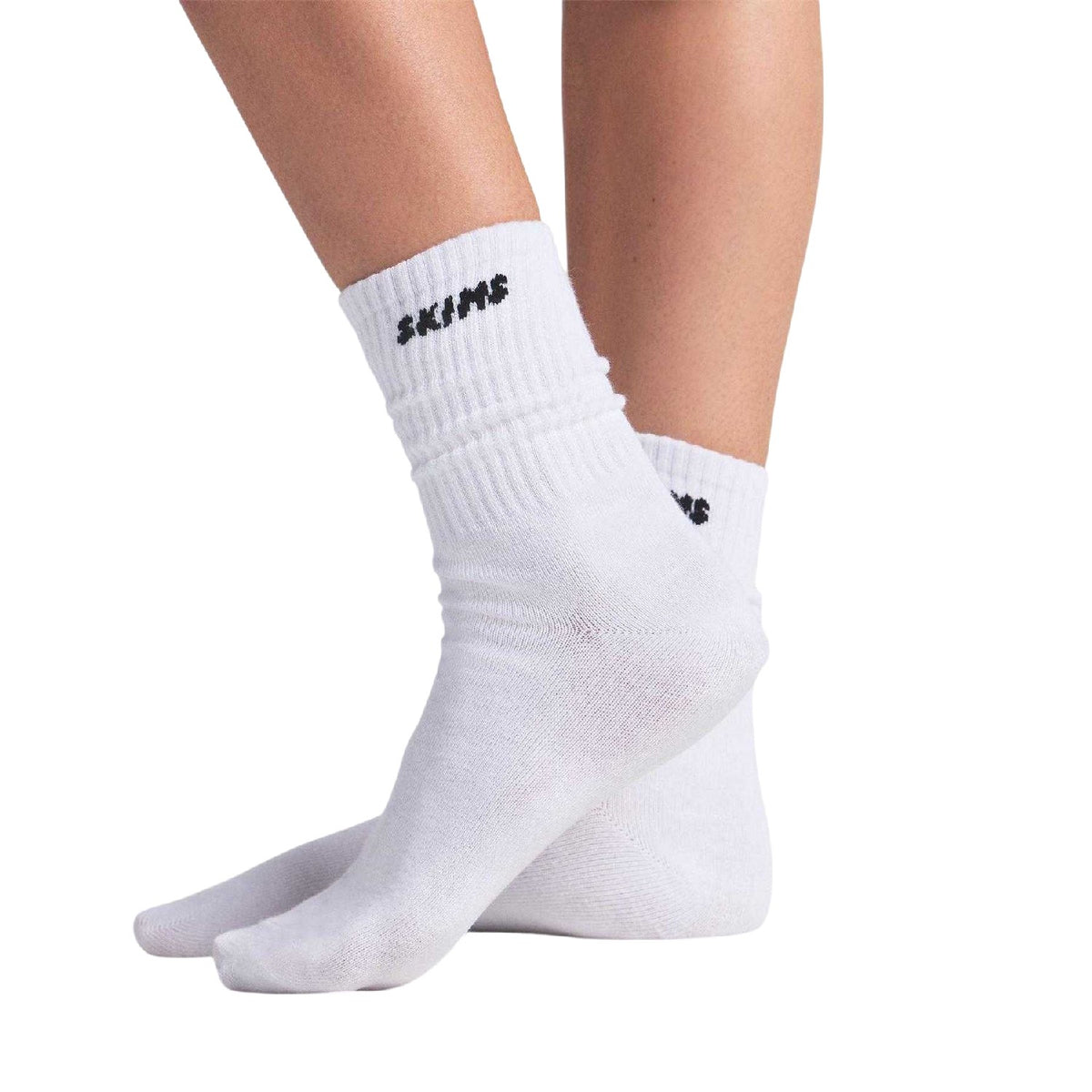 Snow-Multicoloured - Side - Skims Womens-Ladies Logo Trainer Socks (Pack of 3)