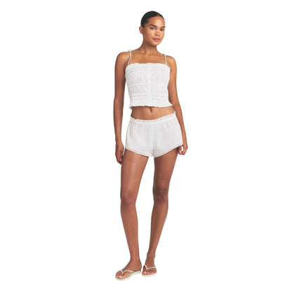 Snow - Lifestyle - Skims Womens-Ladies Woven Lace Trim Shorts