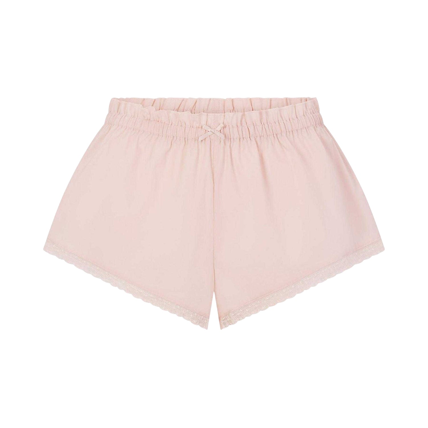 Dusty Pink - Front - Skims Womens-Ladies Woven Lace Trim Shorts