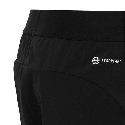 Black - Side - Adidas Childrens-Kids Train Aeroready Icons Woven Shorts