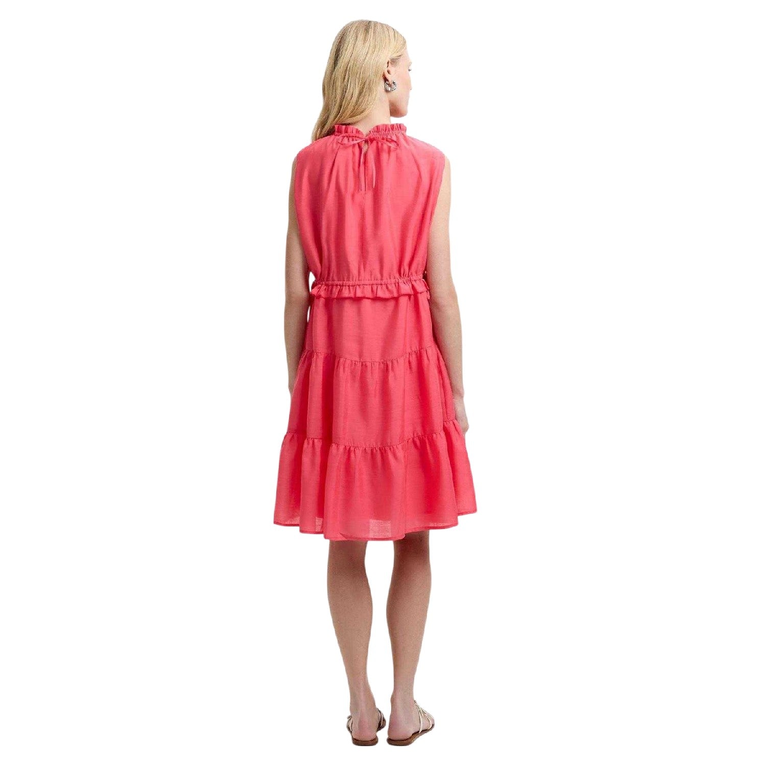 Fuchsia Pink - Back - French Connection Womens-Ladies Swing Dress