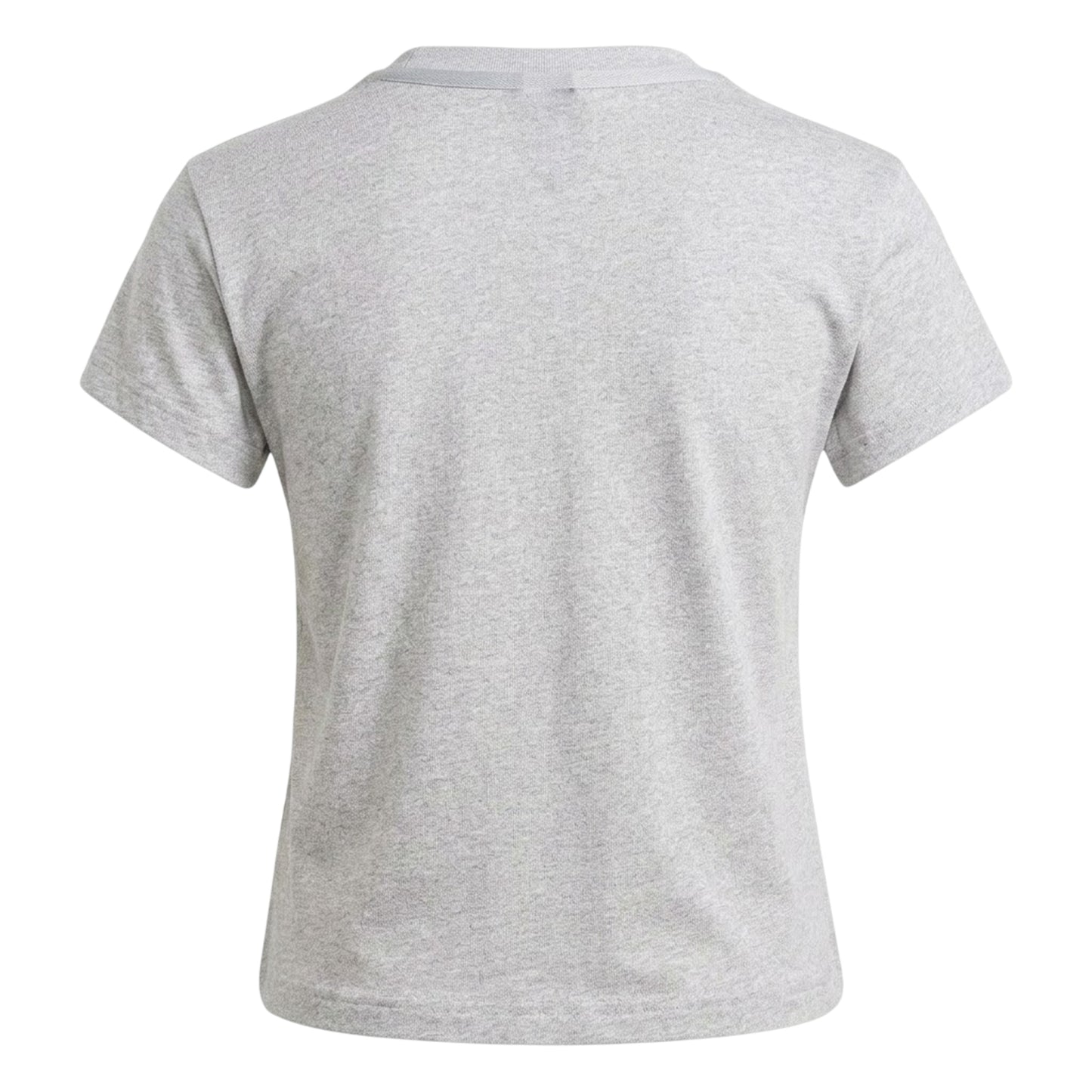 Medium Grey - Back - Adidas Womens-Ladies Essentials Embroidered Logo Slim Short-Sleeved T-Shirt