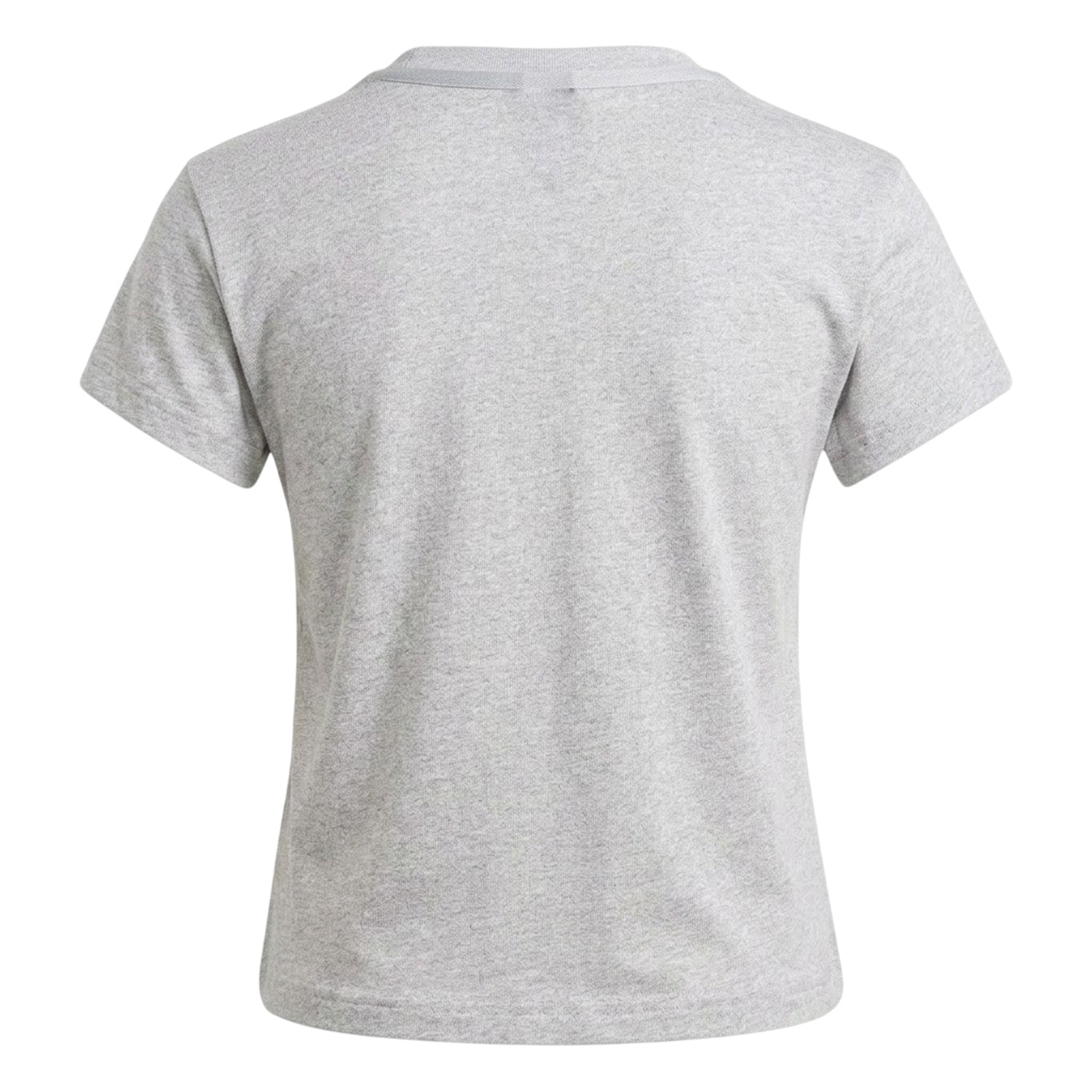 Medium Grey - Back - Adidas Womens-Ladies Essentials Embroidered Logo Slim Short-Sleeved T-Shirt