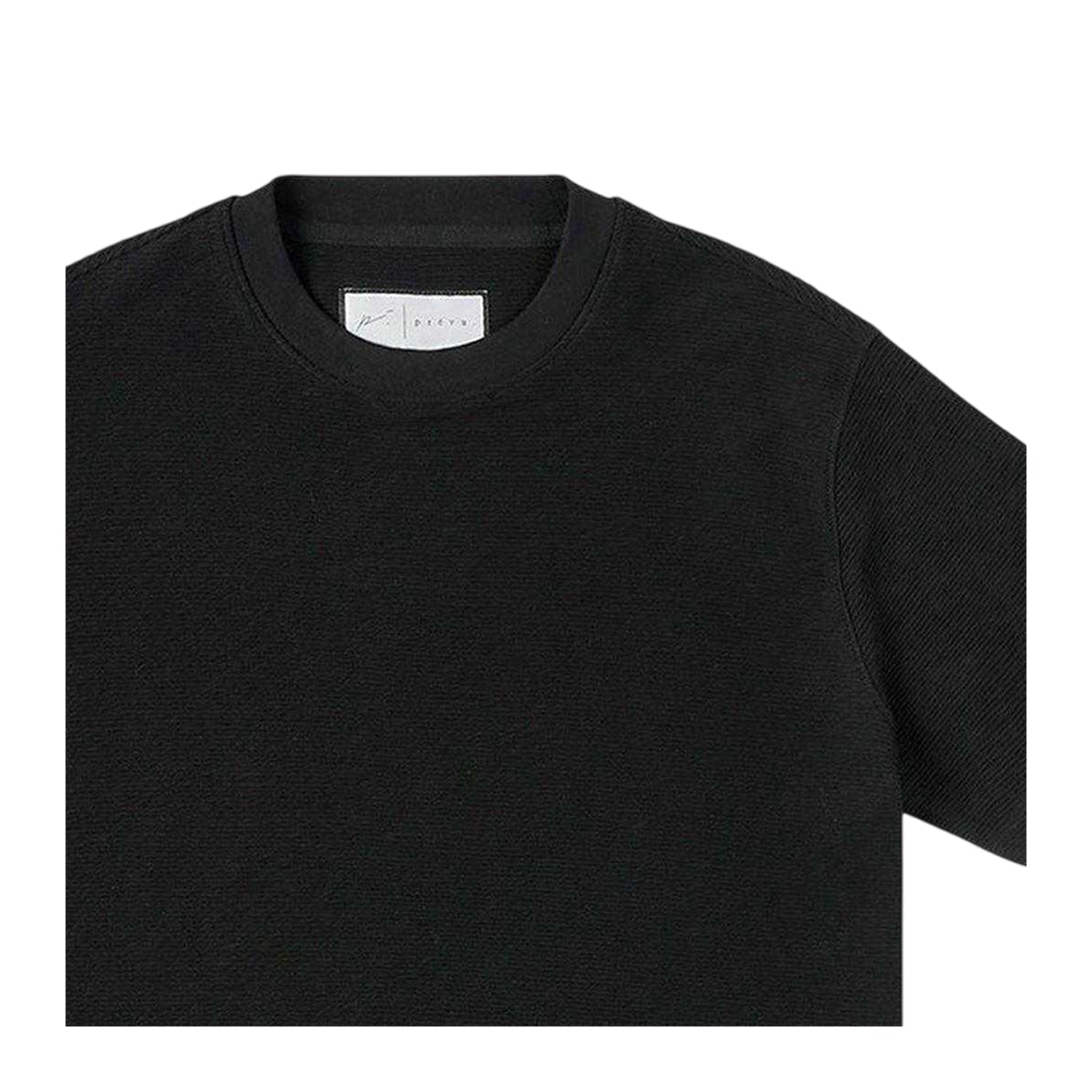 Black - Side - Prevu Mens Ottoman Boxy T-Shirt