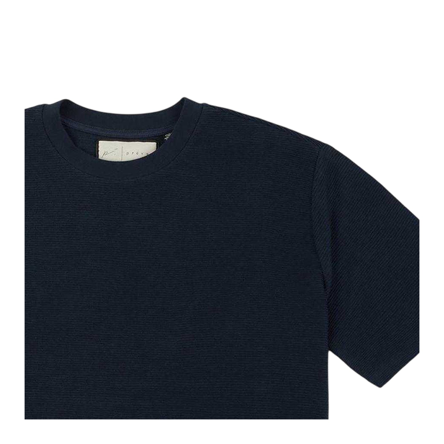 Navy - Side - Prevu Mens Ottoman Boxy T-Shirt