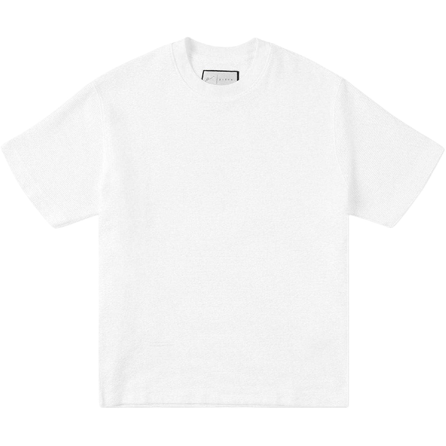 White - Front - Prevu Mens Ottoman Boxy T-Shirt