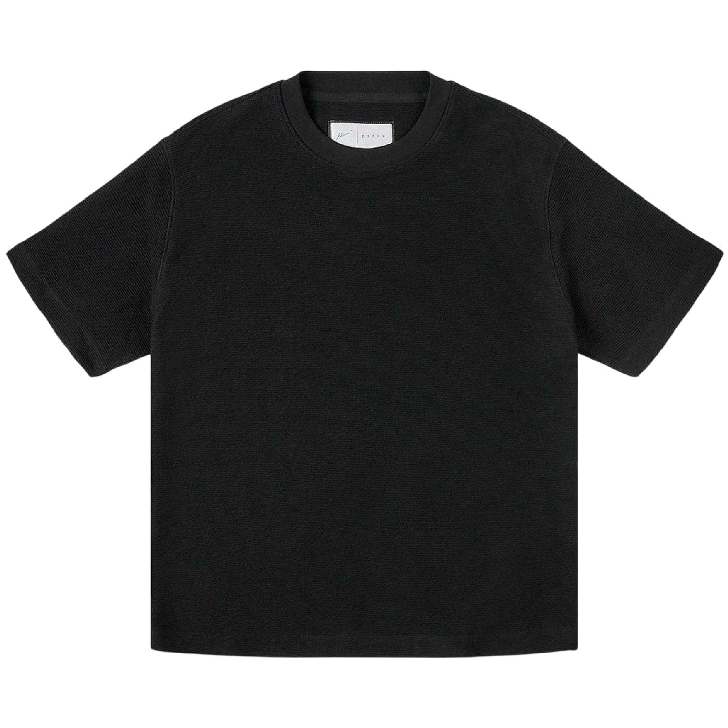 Black - Front - Prevu Mens Ottoman Boxy T-Shirt