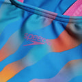 Blue-Yellow - Back - Speedo Girls Printed One Piece Swimsuit
