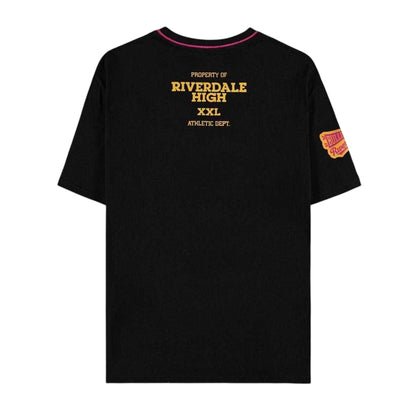 Black-Pink - Back - Riverdale Womens-Ladies Bulldog Regular T-Shirt