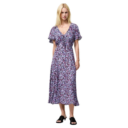 Blue - Lifestyle - French Connection Womens-Ladies Lizzy Fitted And Flared Midi Dress