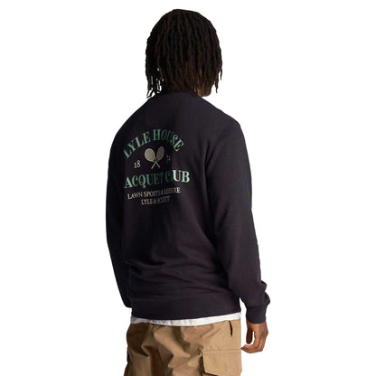 Navy - Back - Lyle & Scott Mens Racquet Club Graphic Sweatshirt