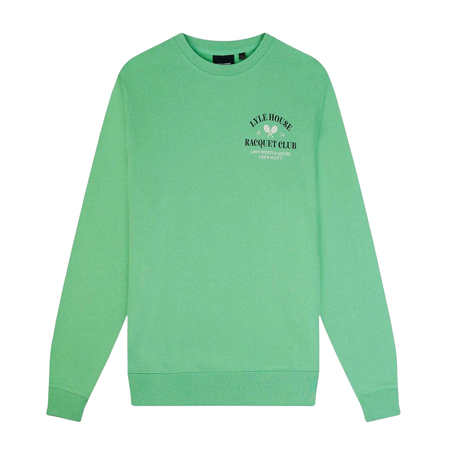 Green - Front - Lyle & Scott Mens Racquet Club Graphic Sweatshirt