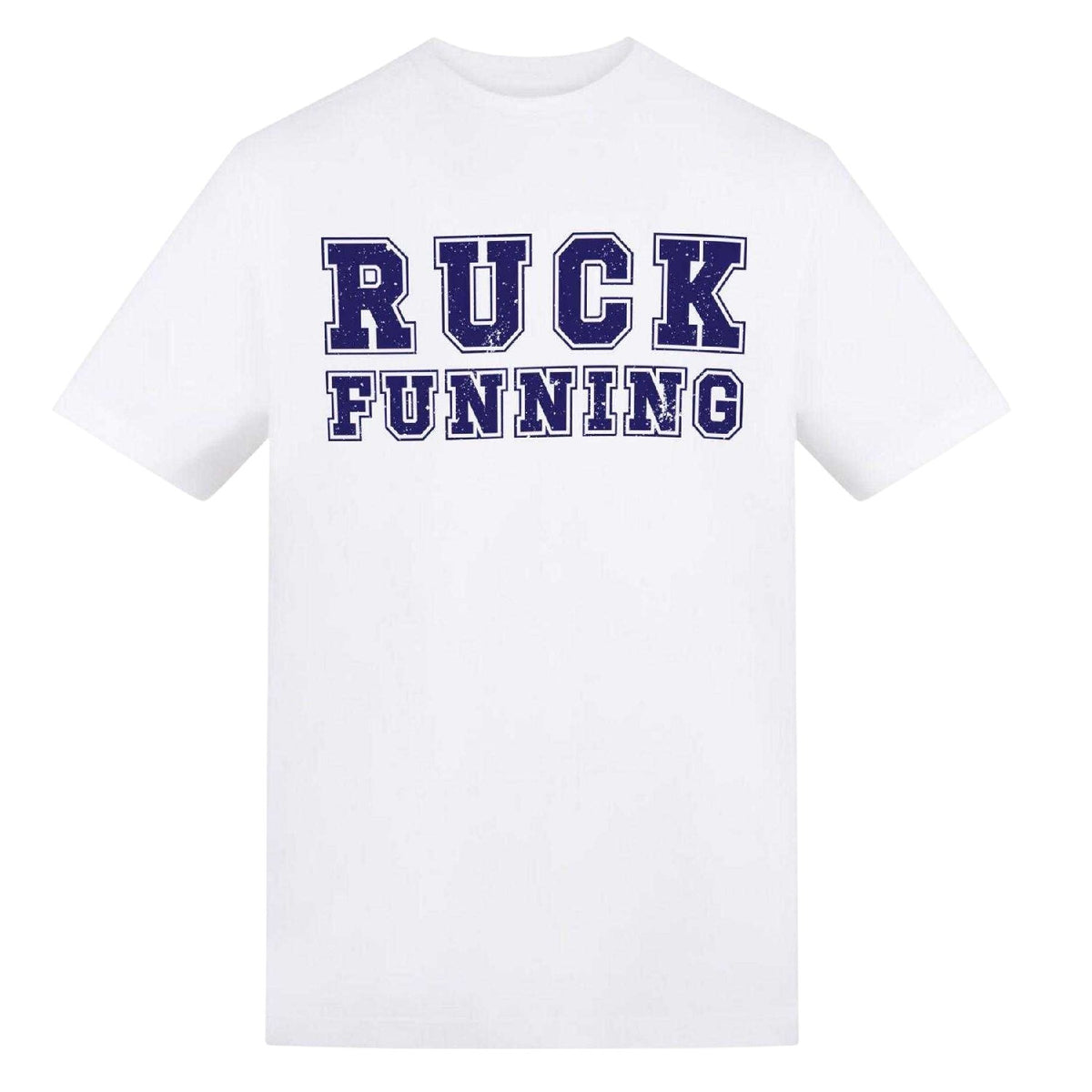 White - Front - AWD Mens Ruck Funning T-Shirt
