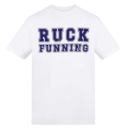 White - Front - AWD Mens Ruck Funning T-Shirt