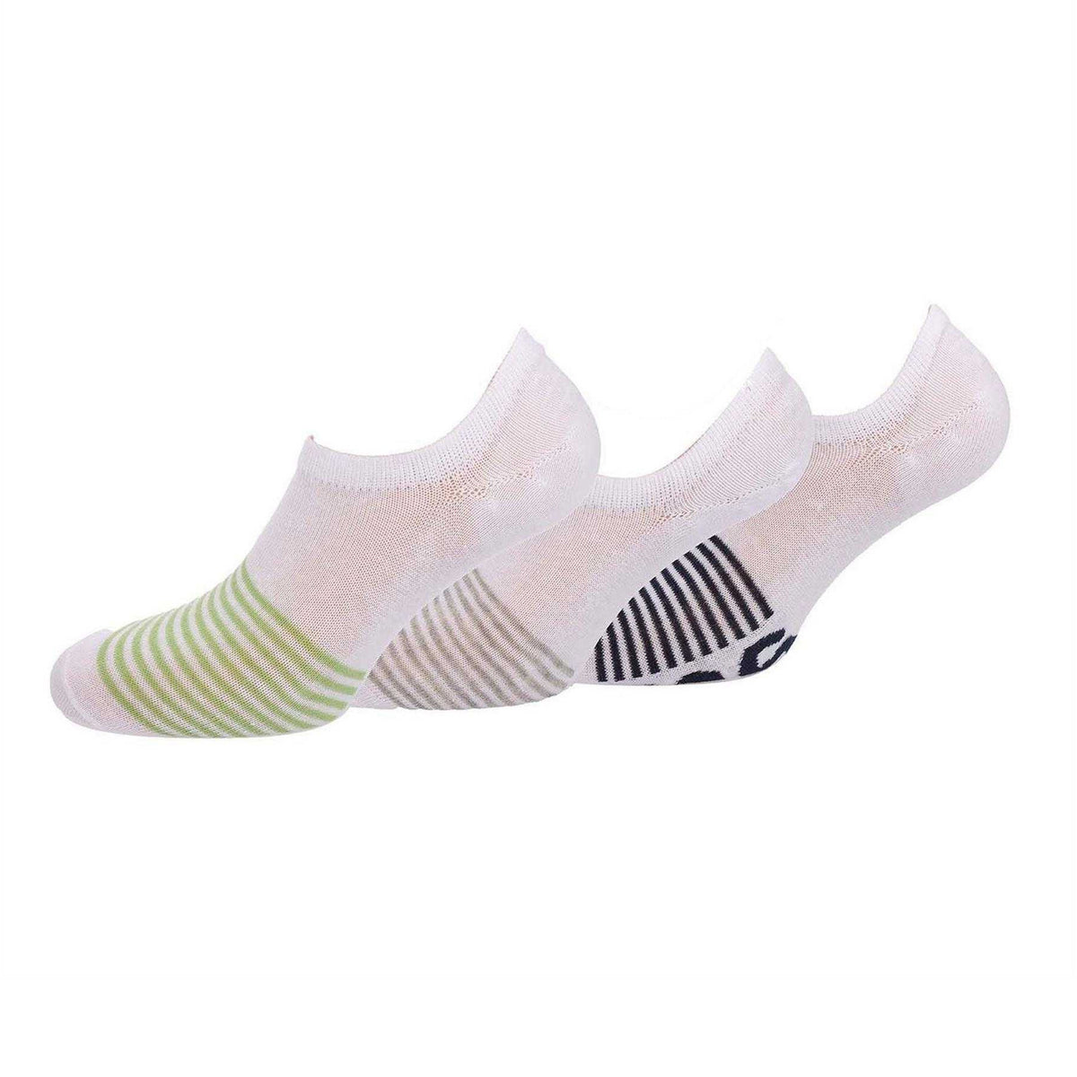 White - Back - Lee Womens-Ladies Liner Socks (Pack of 3)