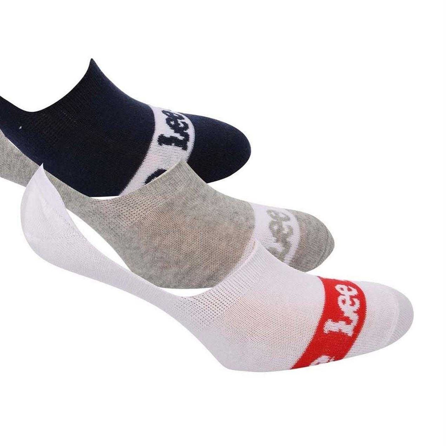White - Back - Lee Womens-Ladies Liner Socks (Pack of 3)