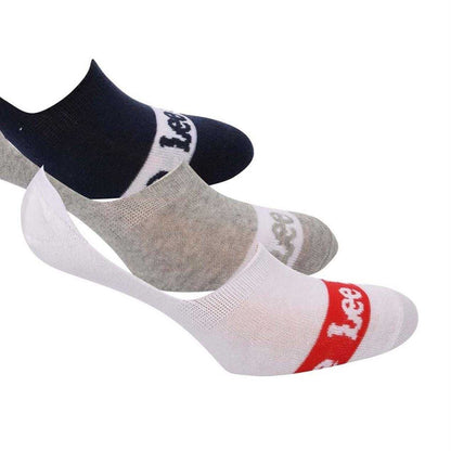 White - Back - Lee Womens-Ladies Liner Socks (Pack of 3)