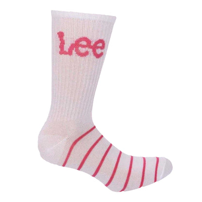 White - Back - Lee Womens-Ladies Sports Socks (Pack of 3)