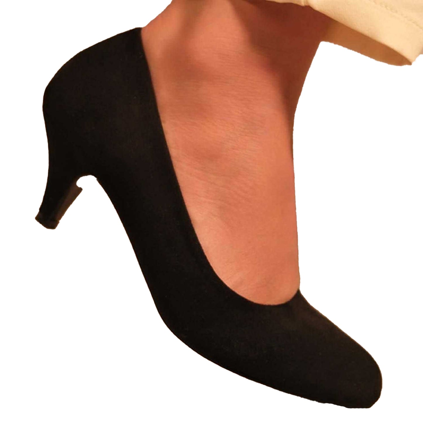 Black - Back - Where´s That From Womens-Ladies Low Kitten Heel Court Shoes