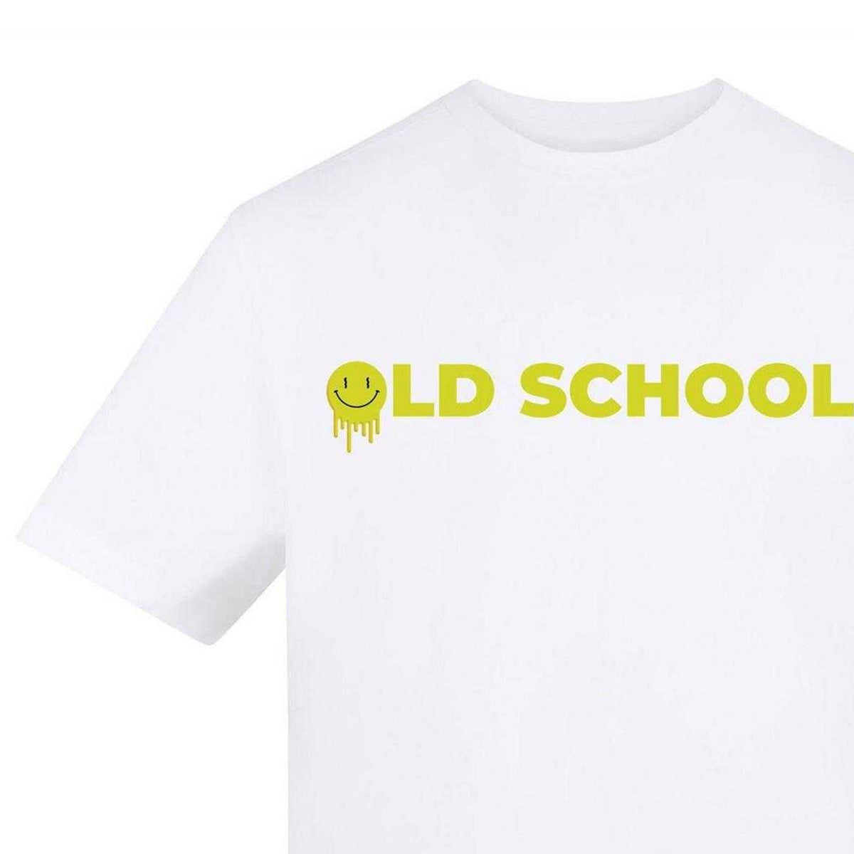 White - Side - AWD Unisex Adult Old School T-Shirt