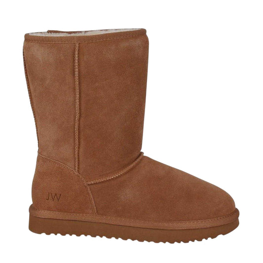 Tan - Front - Jack Wills Womens-Ladies Suede Mid Calf Boots