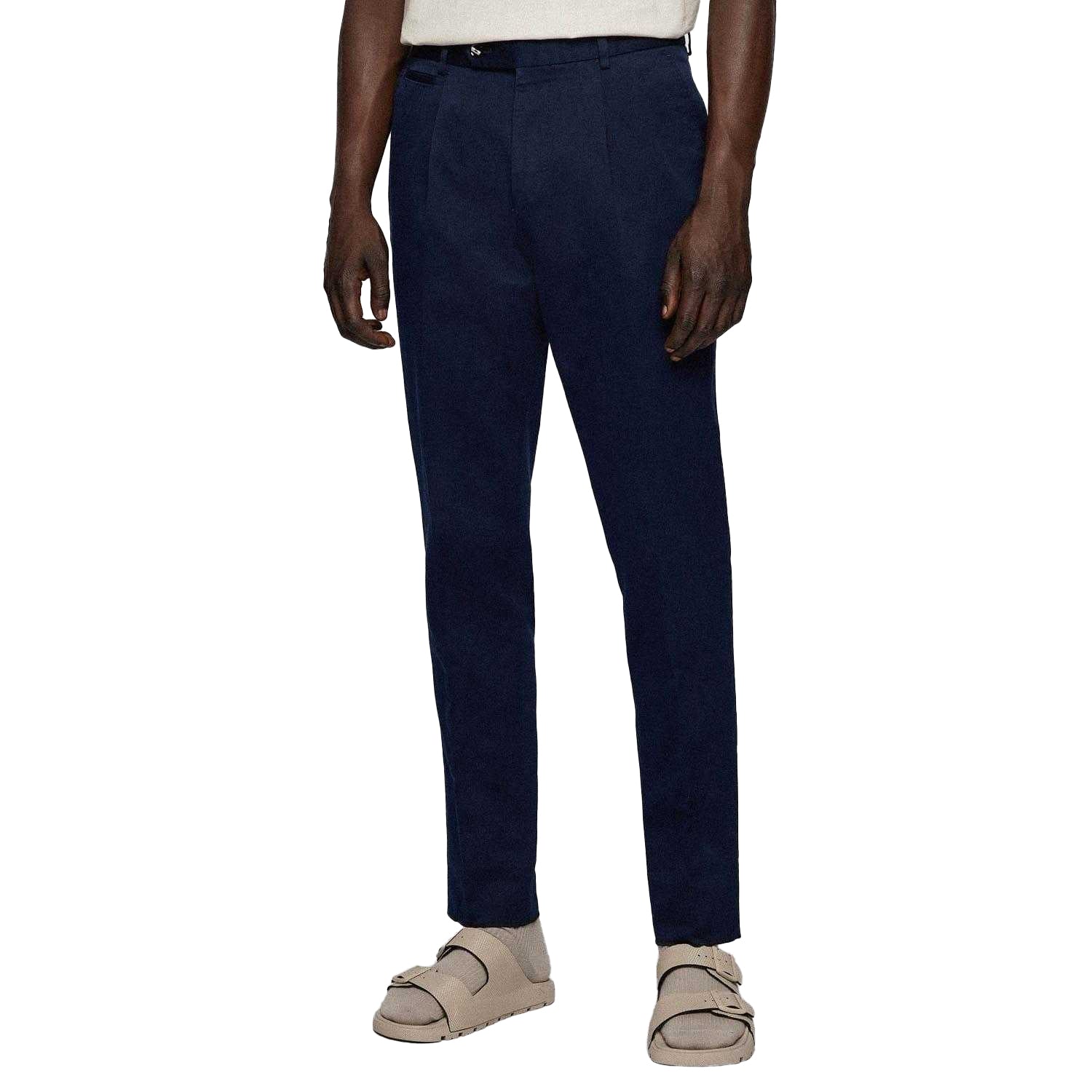 Dark Blue - Side - Boss Mens T-Peet Trousers