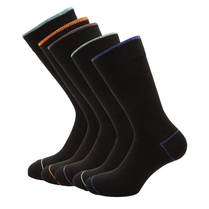 Black - Back - Bench Womens-Ladies Oberyn Crew Socks (Pack of 5)