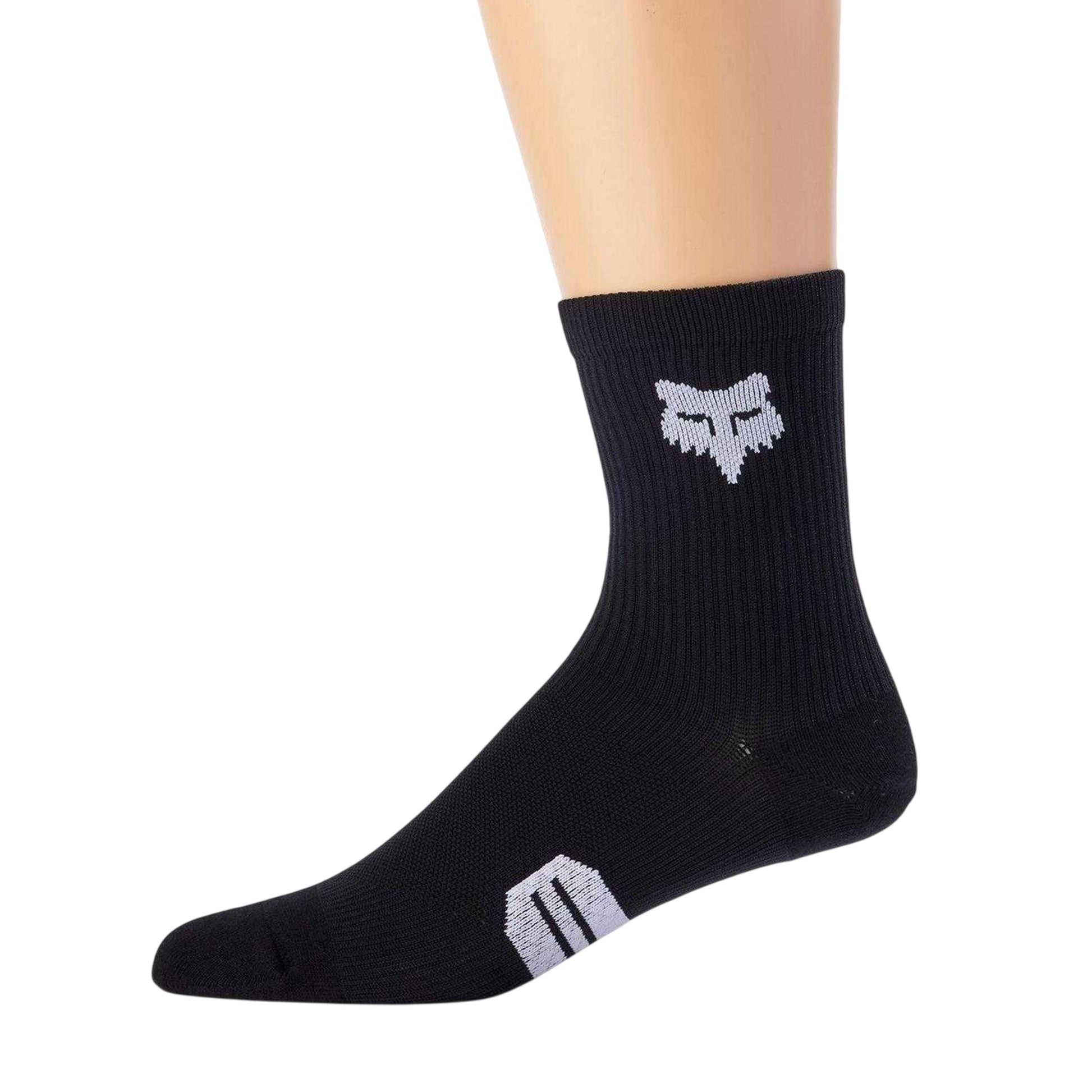 Black - Side - Fox Mens Ranger Crew Socks (Pack of 6)