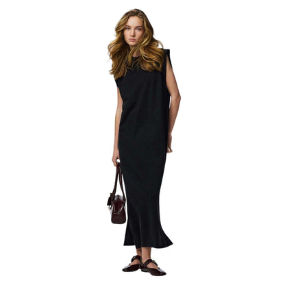Black - Pack Shot - Pieces Womens-Ladies Chilli Maxi Dress