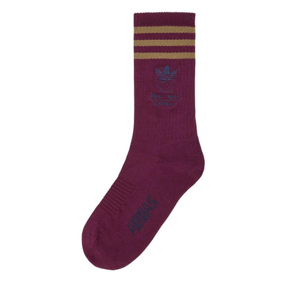 Active Red - Front - Adidas Unisex Adult Brain Dead 3 Stripes Polyamide Crew Socks (Pack of 1)