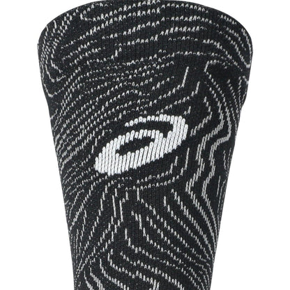 Black-Cloud Grey - Side - Asics Unisex Adult Patterned Crew Socks