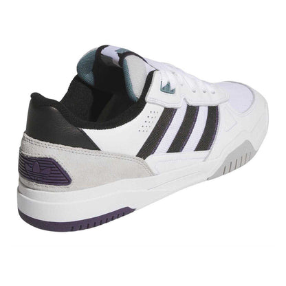 Absolute White-Core Black-Aurora Black - Back - Adidas Mens Tekkira Cup 3 Stripes Leather Walking Shoes