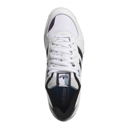 Absolute White-Core Black-Aurora Black - Lifestyle - Adidas Mens Tekkira Cup 3 Stripes Leather Walking Shoes