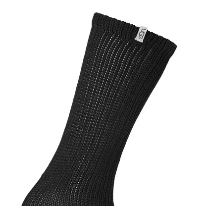 Black - Back - UGG Womens-Ladies Slouch Knee High Socks