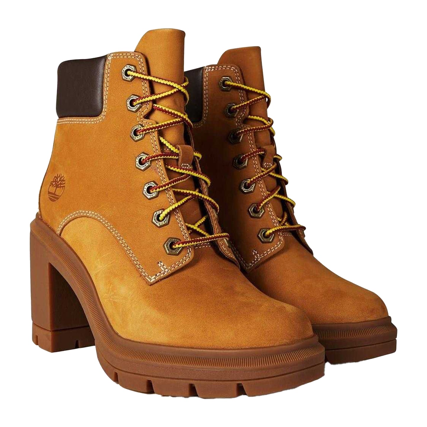 Wheat - Lifestyle - Timberland Womens-Ladies Allington Nubuck High Block Heel Ankle Boots