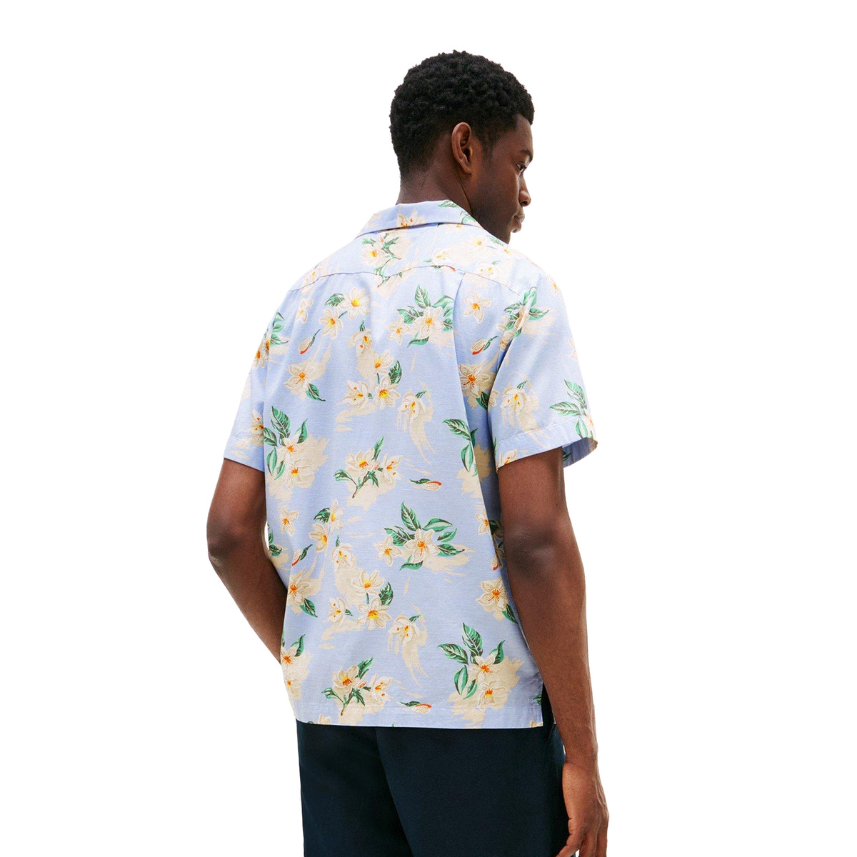 Sweet Blue - Back - Tommy Hilfiger Mens Floral Lightweight Shirt