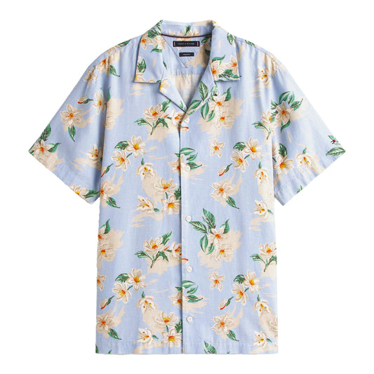 Sweet Blue - Front - Tommy Hilfiger Mens Floral Lightweight Shirt