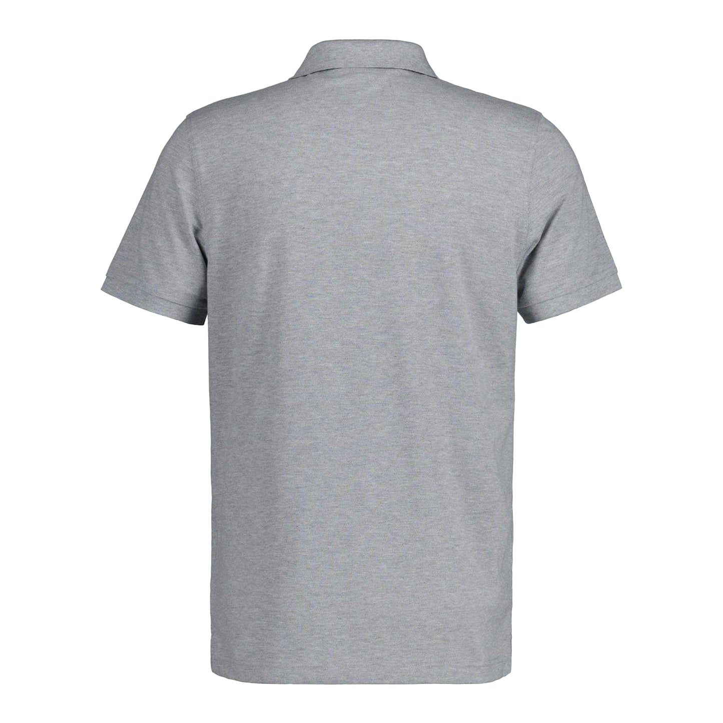 Grey - Back - Gant Mens Shield Tonal Polo Shirt