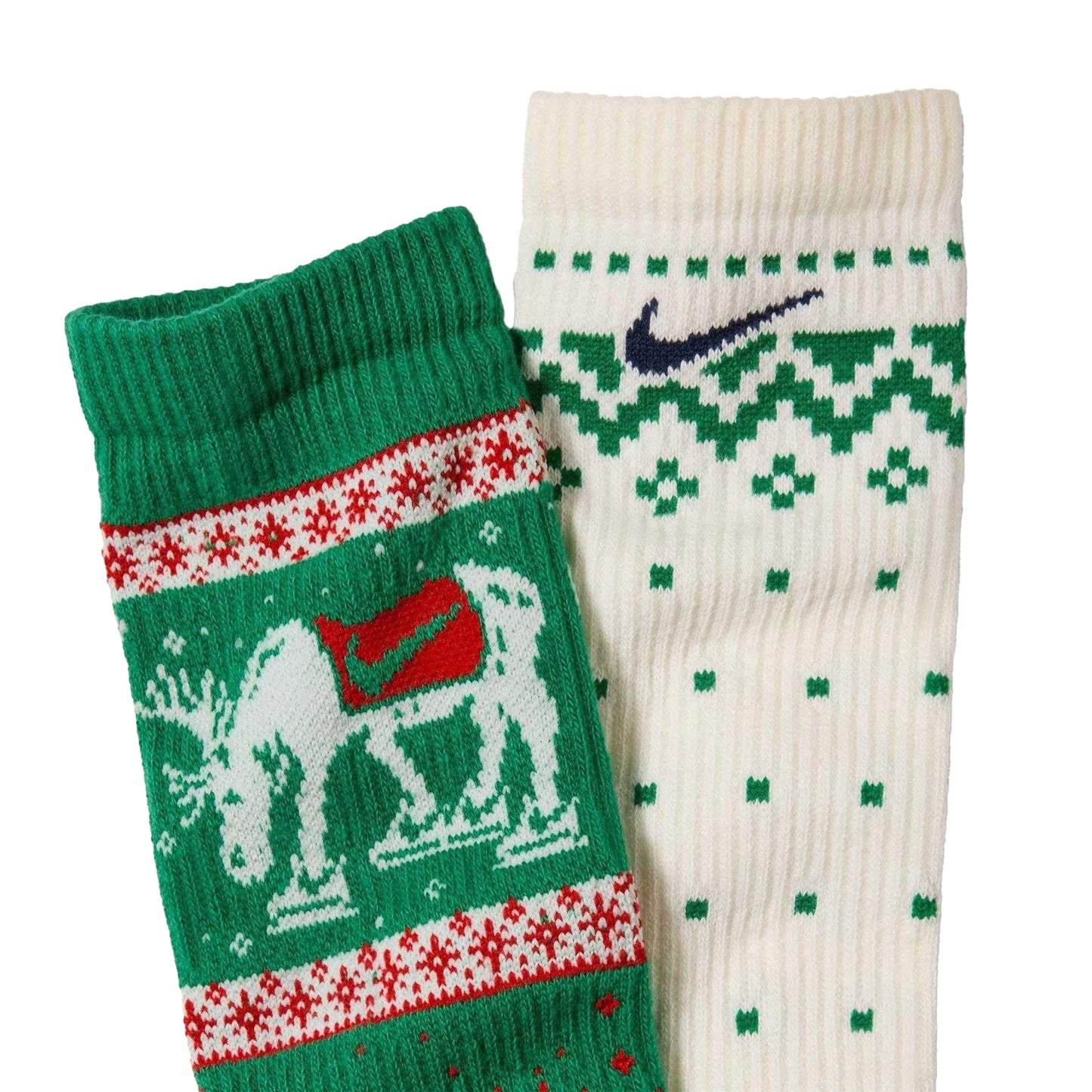 Multicoloured - Side - Nike Unisex Adult Christmas Crew Socks (Pack of 2)
