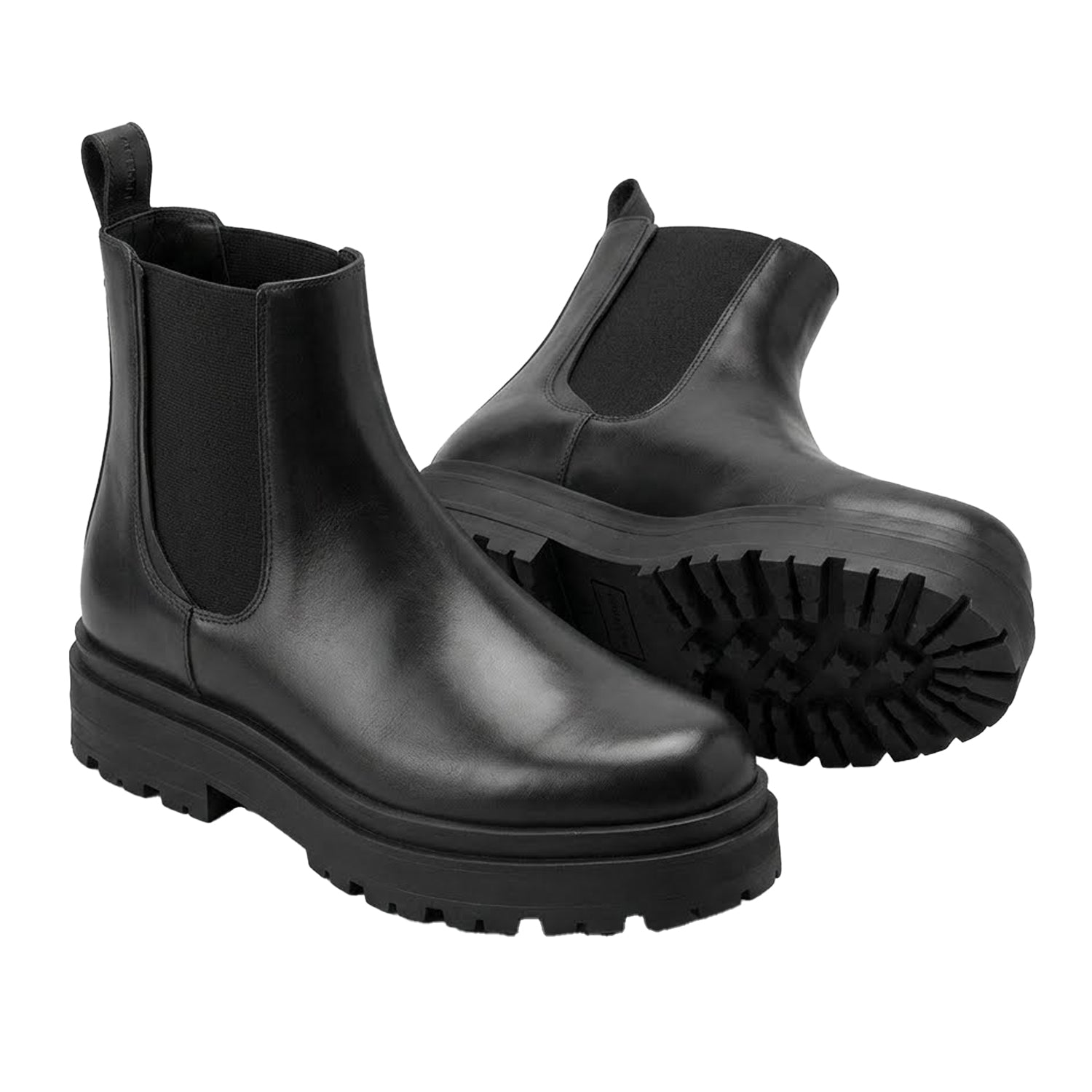 Off Black - Side - Represent Mens Leather Platform Chelsea Boots