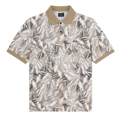 Beige - Front - Armani Exchange Mens Classic Polo Shirt