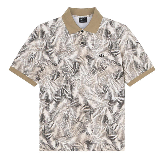 Beige - Front - Armani Exchange Mens Classic Polo Shirt