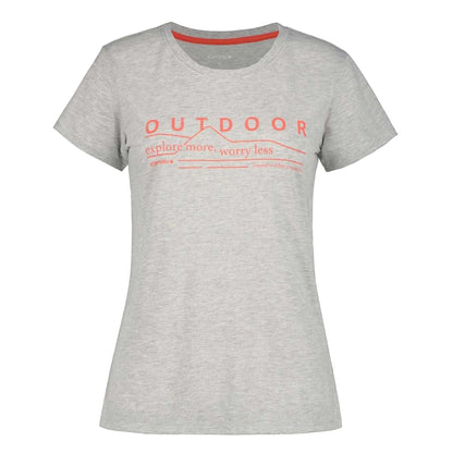Grey-Orange - Front - Icepeak Womens-Ladies Belcher Performance T-Shirt